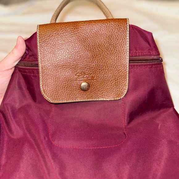 Longchamp Burgundy Backpack - Picture 1 of 5